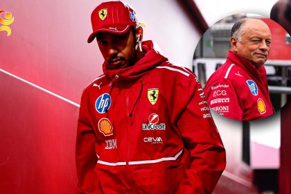 Ferraris' Lewis Hamilton & Fredric Vasseur